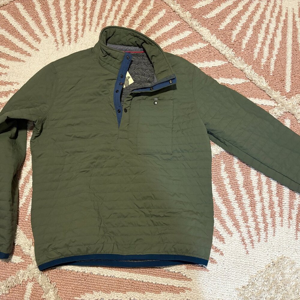 NWT Relwen Men's Windzip Popover in Bright Olive